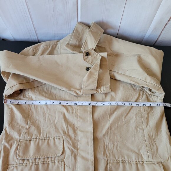 Vintage Y2K Tommy Hilfiger Women’s Medium Length Button Down Trench Coat, XL EUC - Picture 7 of 8